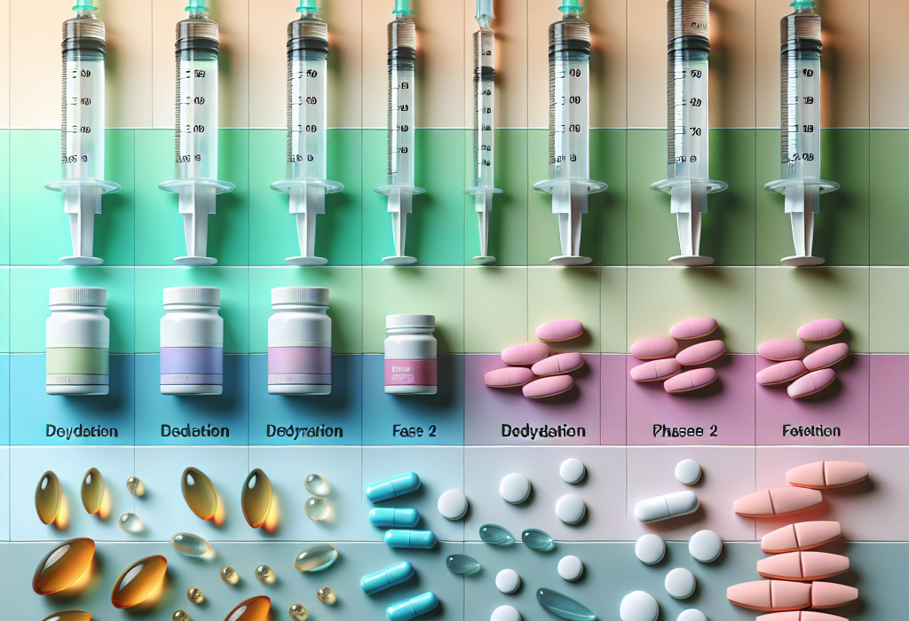 Inyecciones y pastillas para adelgazar en fases de deshidratación controlada