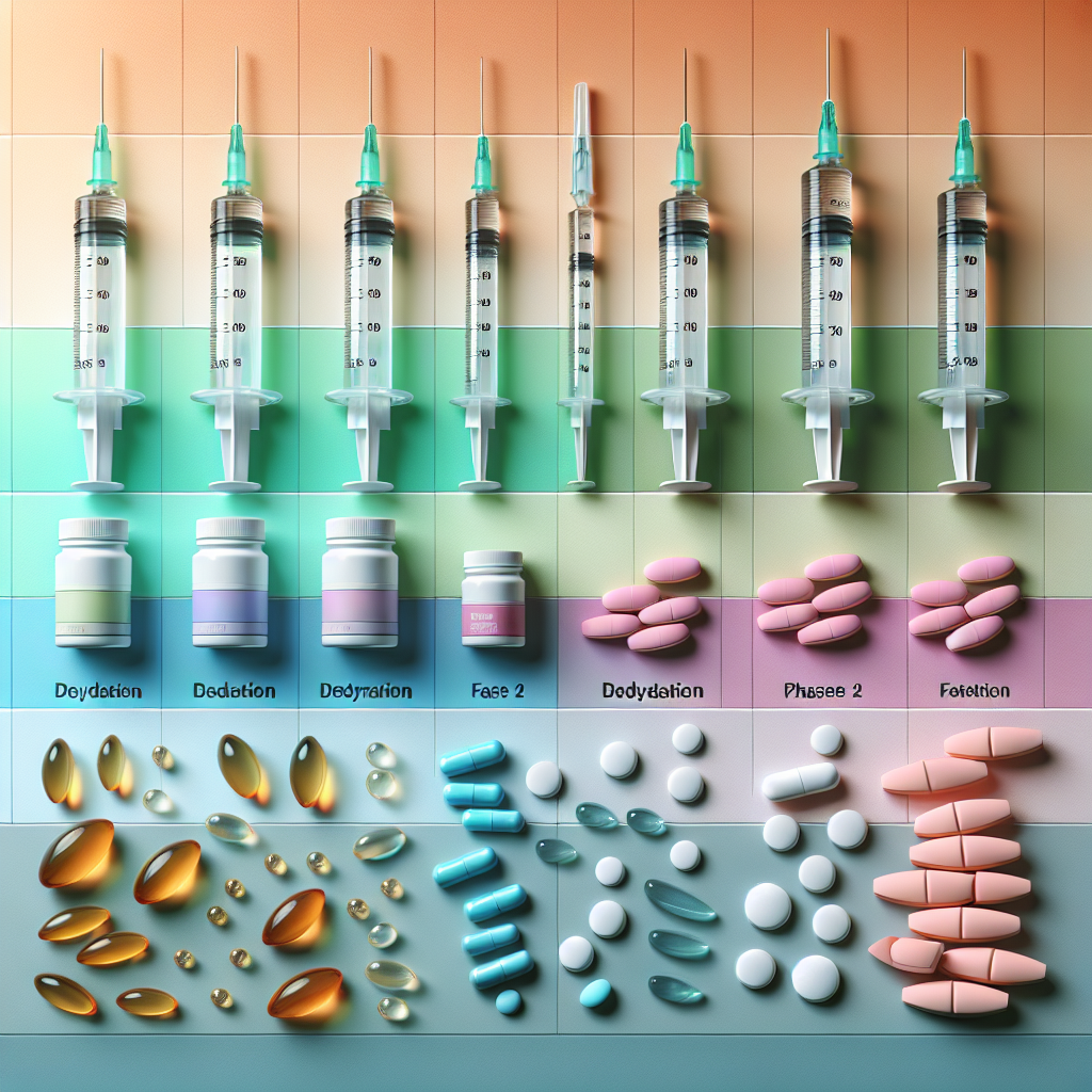 Inyecciones y pastillas para adelgazar en fases de deshidratación controlada