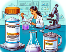 ¿Qué pasa al mezclar Citrato de toremifeno con cafeína?