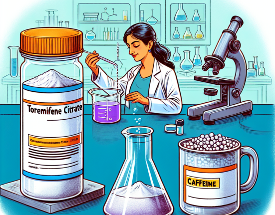 ¿Qué pasa al mezclar Citrato de toremifeno con cafeína?