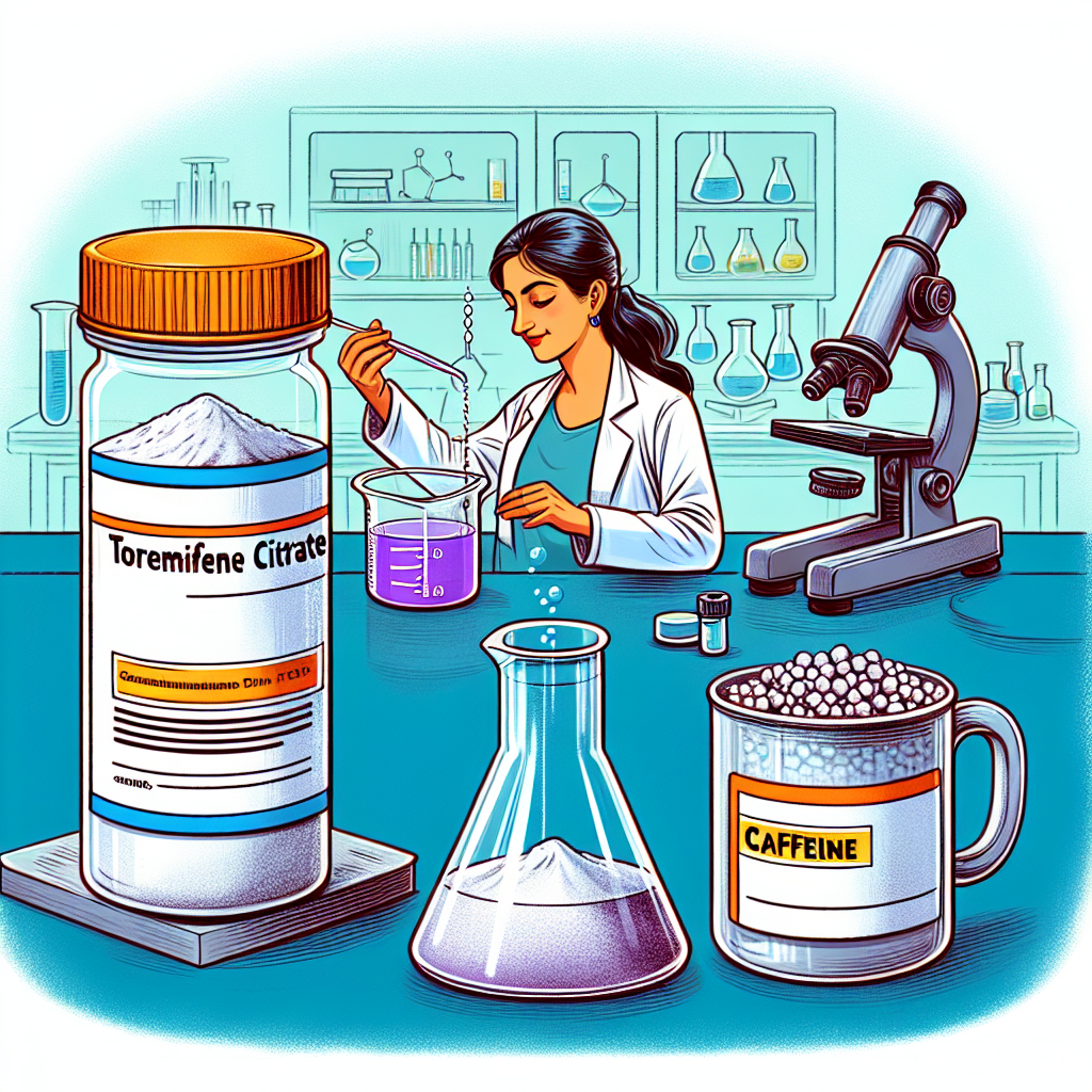 ¿Qué pasa al mezclar Citrato de toremifeno con cafeína?